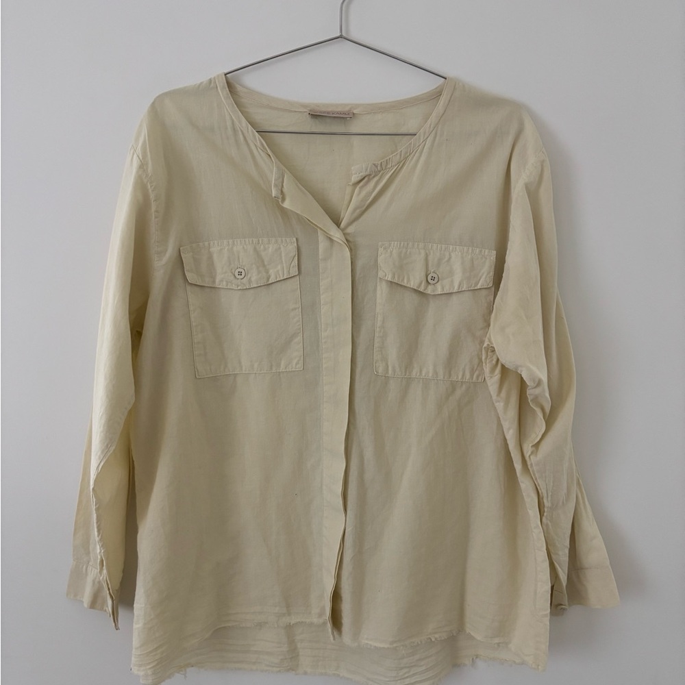 NWOT Jesse Kamm Light Yellow Blouse